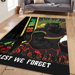 Amazing Aussie Penrith Panthers Anzac Day Lest We Forget Strong Fighting Spirit Area Rug