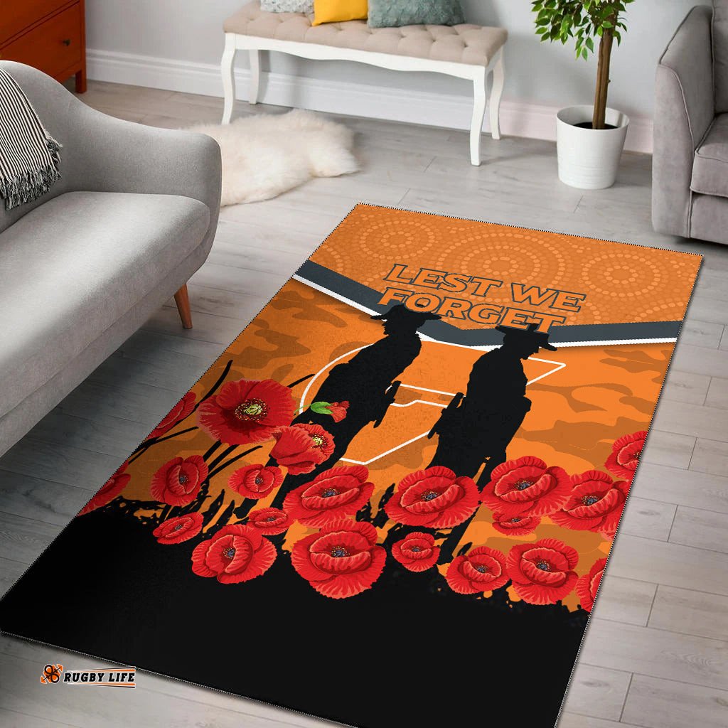 Giants ANZAC Day Area Rug Indigenous Art