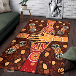 Australia Aboriginal Inspired Area Rug - Aboriginal Inspired style Dot art Indigenous Friendship concept