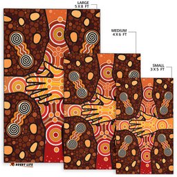 Australia Aboriginal Inspired Area Rug - Aboriginal Inspired style Dot art Indigenous Friendship concept