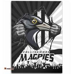 Amazing Aussie Collingwood Breaking Through Fan Design Area Rug