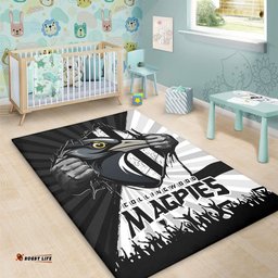 Amazing Aussie Collingwood Breaking Through Fan Design Area Rug