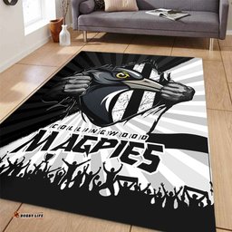 Amazing Aussie Collingwood Breaking Through Fan Design Area Rug