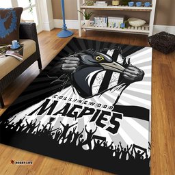 Amazing Aussie Collingwood Breaking Through Fan Design Area Rug