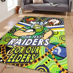 Amazing Aussie Canberra Raiders Naidoc Week Custom Raiders Naidoc For Our Elders Dot Art Style Area Rug