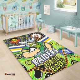 Amazing Aussie Canberra Raiders Naidoc Week Custom Raiders Naidoc For Our Elders Dot Art Style Area Rug