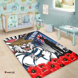 Amazing Aussie Geelong Cats Anzac Day Honor United In Spirit Area Rug