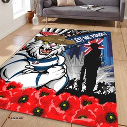 Amazing Aussie Geelong Cats Anzac Day Honor United In Spirit Area Rug