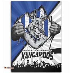 Amazing Aussie North Melbourne Breaking Through Fan Design Area Rug
