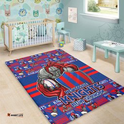 Amazing Aussie Newcastle Knights Champions Pride Comic Style Area Rug