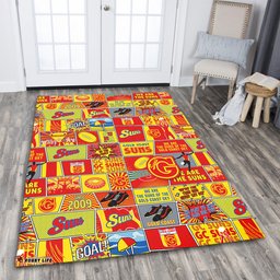 Amazing Aussie Gold Coast SUNS Legacy Of The Pride Comic Style Area Rug