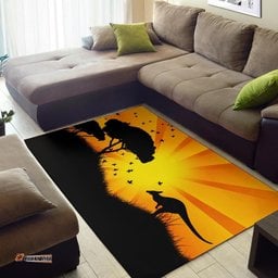 Area Rug Kangaroo Rug Sunset Landscape Art