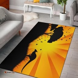 Area Rug Kangaroo Rug Sunset Landscape Art