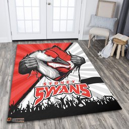 Amazing Aussie Sydney Swans Breaking Through Fan Design Area Rug