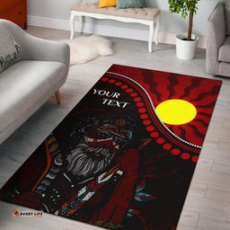 Custom Aboriginal Area Rug Indigenous People And Sun