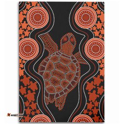 Amazing Aussie Australia Aboriginal Art Turtles Inspired Orange Area Rug