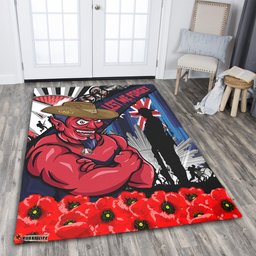 Amazing Aussie Melbourne Anzac Day Honor United In Spirit Area Rug
