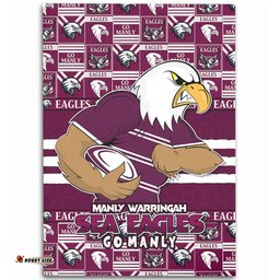 Amazing Aussie Manly Warringah Sea Eagles Champions Pride Comic Style Area Rug