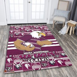 Amazing Aussie Manly Warringah Sea Eagles Champions Pride Comic Style Area Rug