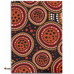 Amazing Aussie Australia Background Featuring Indigenous Dot Art Area Rug
