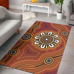 Amazing Aussie Australia Aboriginal Inspired Aboriginal Connection Concept Art Background Area Rug