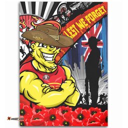 Amazing Aussie Gold Coast SUNS Anzac Day Honor United In Spirit Area Rug
