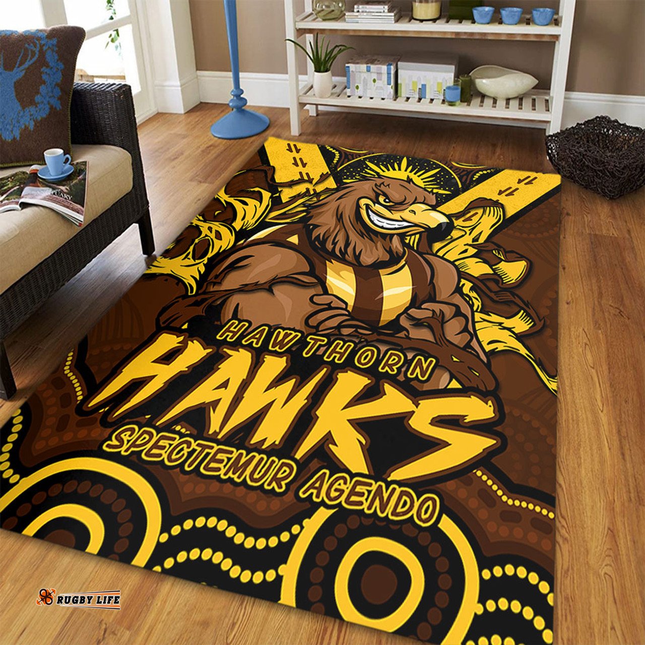 Amazing Aussie Hawthorn Ripped Legacy Of The Game Area Rug
