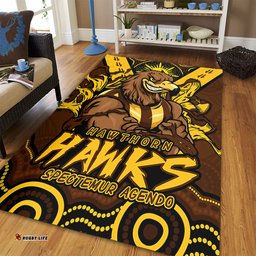 Amazing Aussie Hawthorn Ripped Legacy Of The Game Area Rug