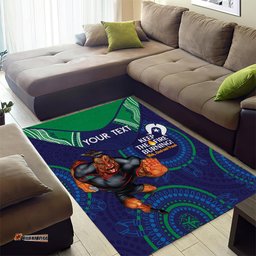 Custom NRL Warriors NAIDOC Week Area Rug Keep The Fire Burning Indigenous Art