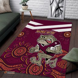 Custom QLD Maroons Cane Toad Blooded Aboriginal Inspired Area Rug