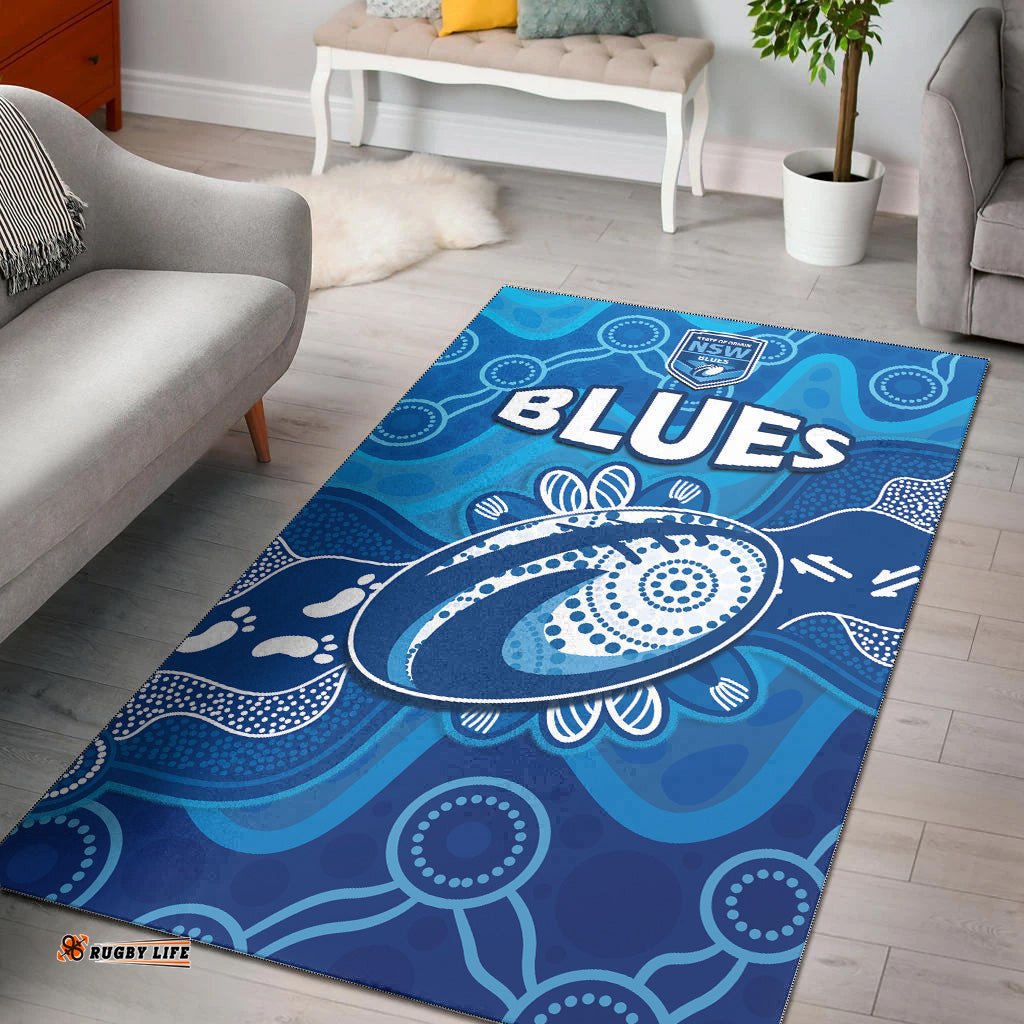 NSW Blues Area Rug New South Wales Aboriginal Art