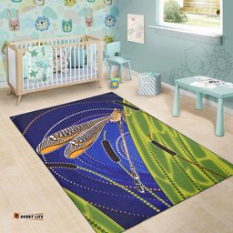 Aboriginal Area Rug Dragonfly