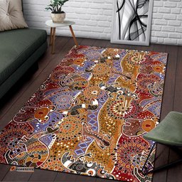 Area Rug Aboriginal Patterns Rug Australian Animals