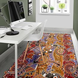 Area Rug Aboriginal Patterns Rug Australian Animals