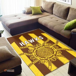 Hawks Indigenous Area Rug Hawthorn Football 02