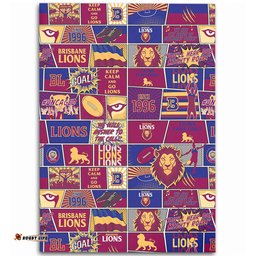 Amazing Aussie Brisbane Lions Legacy Of The Pride Comic Style Area Rug