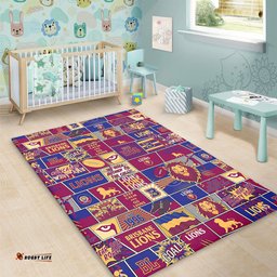 Amazing Aussie Brisbane Lions Legacy Of The Pride Comic Style Area Rug