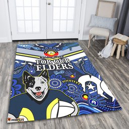 Amazing Aussie North Queensland Cowboys Naidoc Custom For Our Elders Home Jersey Area Rug