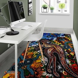 Kangaroos Indigenous Area Rug Australia