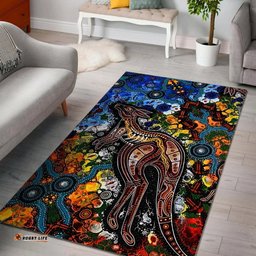 Kangaroos Indigenous Area Rug Australia