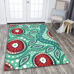 Amazing Aussie Australia Aboriginal Dot Painting Artwork Area Rug