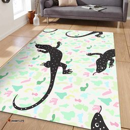 Amazing Aussie Australia Goanna Aboriginal Goanna Dot Art Colorful Inspired Area Rug