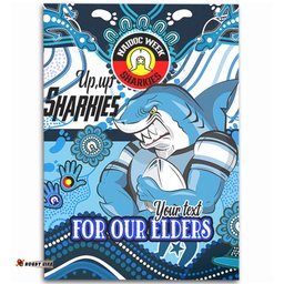 Amazing Aussie Cronulla Sutherland Sharks Naidoc Week Custom For Our Elders Home Jersey Area Rug