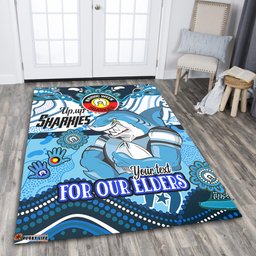 Amazing Aussie Cronulla Sutherland Sharks Naidoc Week Custom For Our Elders Home Jersey Area Rug