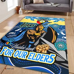 Amazing Aussie Gold Coast Titans Naidoc Week Custom For Our Elders Home Jersey Area Rug