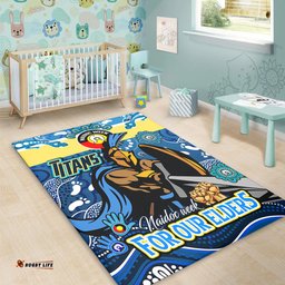 Amazing Aussie Gold Coast Titans Naidoc Week Custom For Our Elders Home Jersey Area Rug