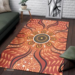 Australia Aboriginal Inspired Area Rug - Aboriginal Dot Art Pattern Background