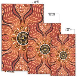 Australia Aboriginal Inspired Area Rug - Aboriginal Dot Art Pattern Background