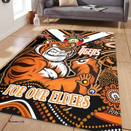 Amazing Aussie Wests Tigers Naidoc Week Custom For Our Elders Home Jersey Area Rug