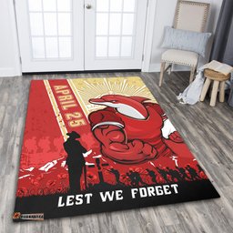 Amazing Aussie Redcliffe Dolphins Anzac Day Lest We Forget Strong Fighting Spirit Area Rug